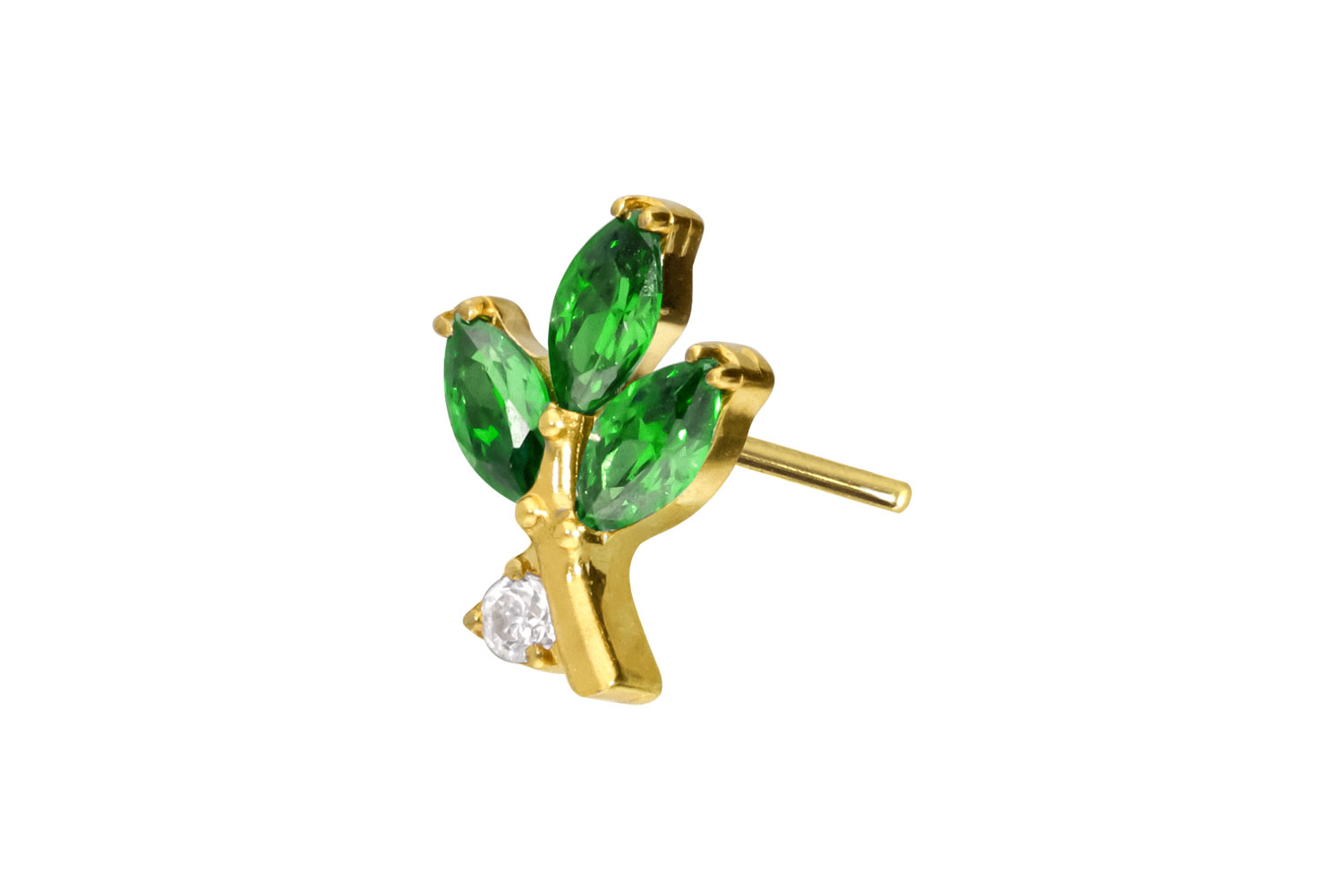 Titan Aufsatz mit Push Pin KRISTALLZWEIG von Piercingline